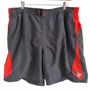 Nike Gray and Orange Athletic Shorts